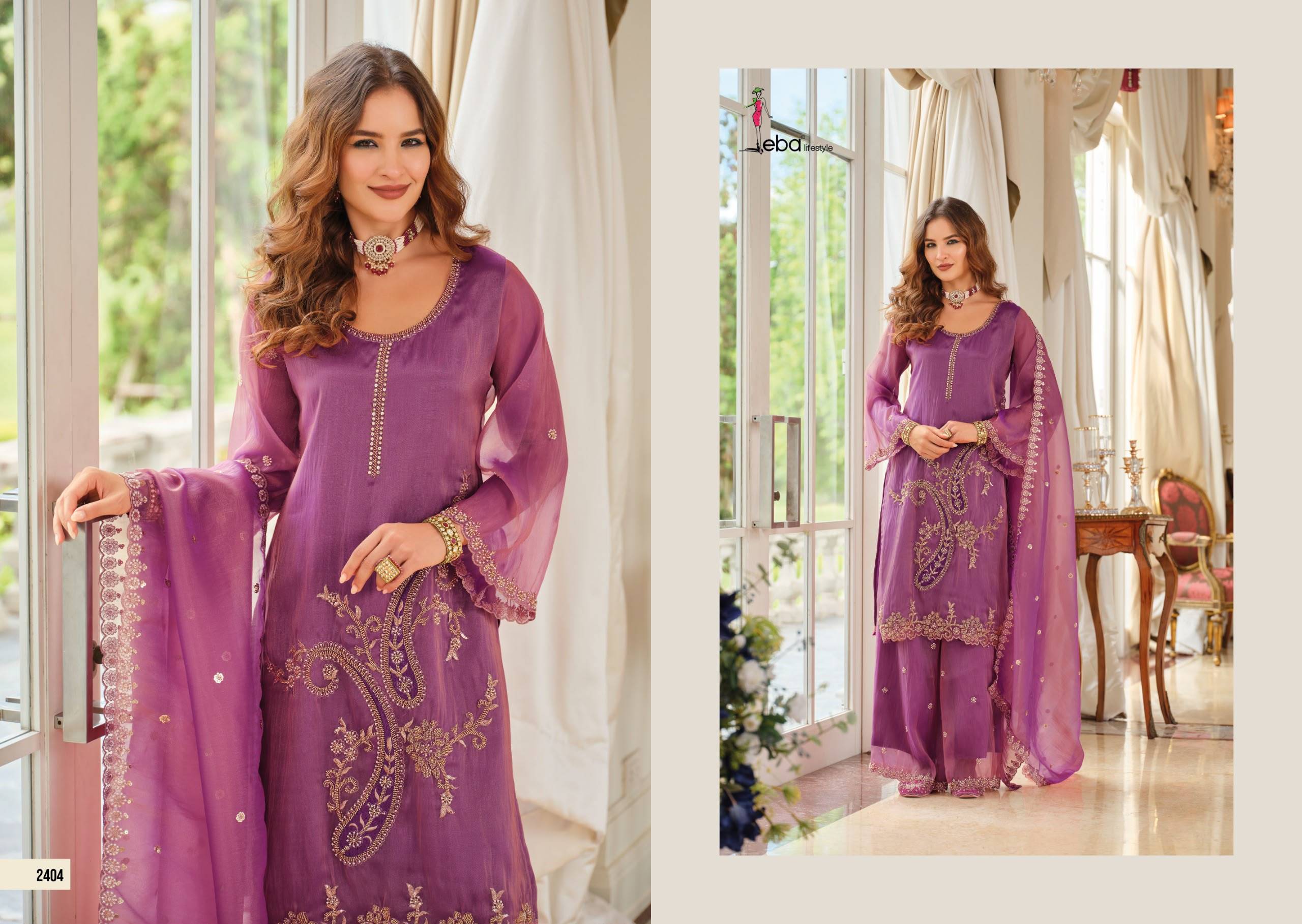 FIRDAUS BY EBA LIFESTYLE 2404 To 2406 Series Beautiful Festive Suits Colorful Stylish Simer Palazzo Suit At Wholesale Price